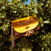 The Malaika Springbok Clutch Bag In Canary