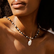 Lali Pearl and Batik Bead Necklace